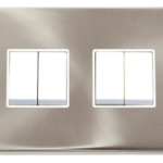 Click Deco Satin Chrome 4 Gang 2 Way 10Ax Switch