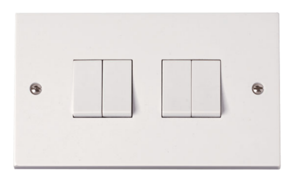 Click Polar 4 Gang 2 Way 10Ax Switch