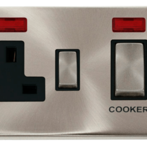 Click Deco Satin Chrome Cooker Control Unit Neon
