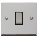 Click Deco Polished Chrome 1 Gang 10A Intermediate Switch