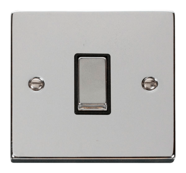 Click Deco Polished Chrome 1 Gang 10A Intermediate Switch