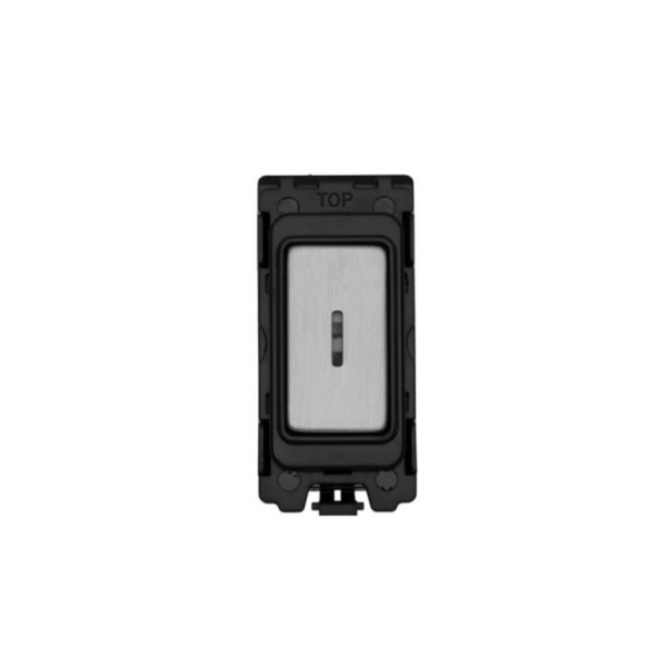 Brushed Chrome Key Switch Grid Module