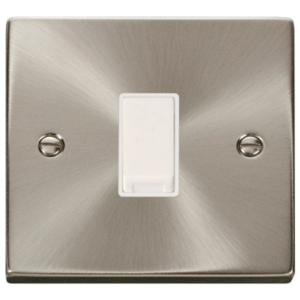 Click Deco Satin Chrome 1 Gang 10A Intermediate Switch