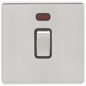 Eurolite Satin Nickel 20A DP Switch Neon