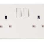 Click Polar 2 Gang DP Switched Socket