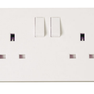 Click Polar 2 Gang DP Switched Socket