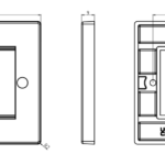 White 1 Gang 2 Module Front Plate