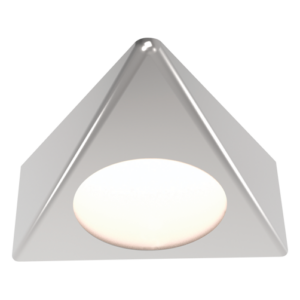 Reveal Satin Chrome 2w Triangle Cabinet Light 4000k