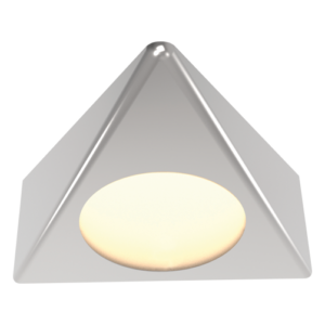 Reveal Satin Chrome 2w Triangle Cabinet Light 3000k