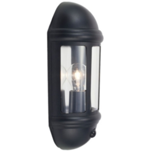 Latina Black IP65 Photocell Half Lantern