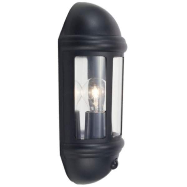Latina Black IP65 Photocell Half Lantern