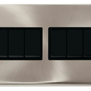 Click Deco Satin Chrome 6 Gang 2 Way 10Ax Switch