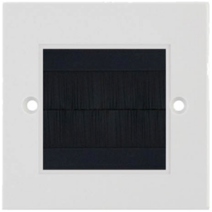 White 2 Module Black Brush Plate