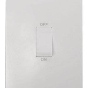 Click Mode 2 Gang 45A DP Vertical Switch White Rocker