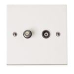 Click Polar 2 Gang Coaxial & Satellite Socket