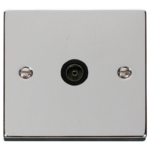 Click Deco Polished Chrome 1 Gang Non Isolated Coaxial Socket