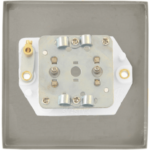 Click Deco Satin Chrome 2 Gang Non Isolated Coaxial Socket