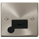 Click Deco Satin Chrome Unswitched Fused Spur Flex Outlet