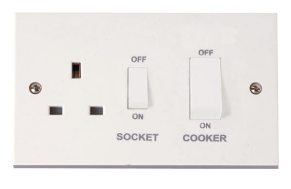 Click Polar 45A DP Cooker Control Unit White Rocker