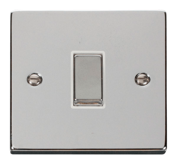 Click Deco Polished Chrome 1 Gang 2 Way Light Switch