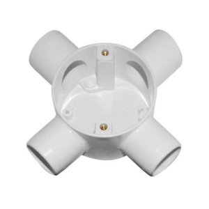 White 20mm PVC Cross Box