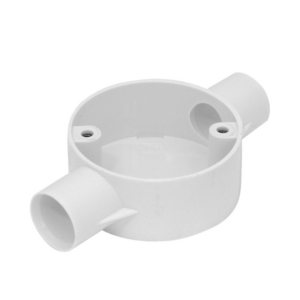White 20mm PVC Through Box