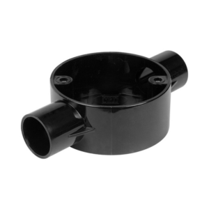 Black 20mm PVC Through Box