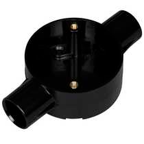 Black 25mm PVC Through Box