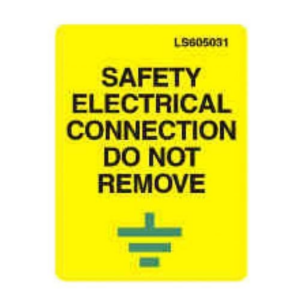 Safety Electrical Connection Label