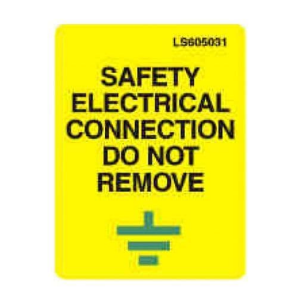 Safety Electrical Connection Label