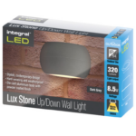 Integral Luxstone Dark Grey IP54 8.5w Wall Light 3000w