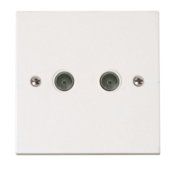 Click Polar 2 Gang Coaxial Socket