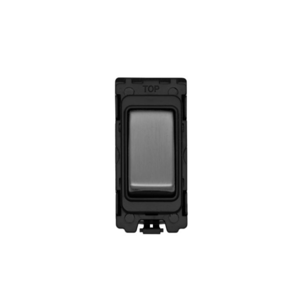 Brushed Chrome 10A 2 Way Grid Module