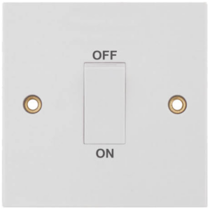 Selectric White 1 Gang 45A DP Switch White Rocker
