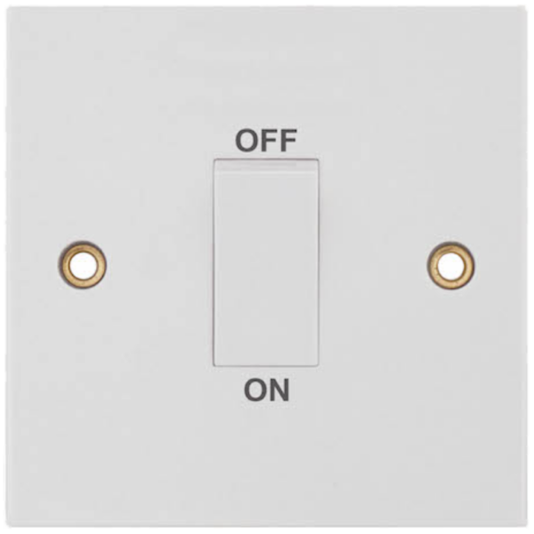 Selectric White 1 Gang 45A DP Switch White Rocker