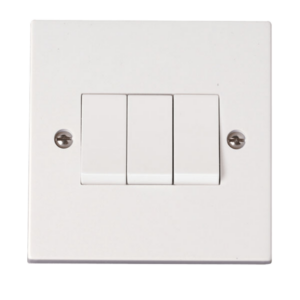 Click Polar 3 Gang 2 Way 10Ax Switch