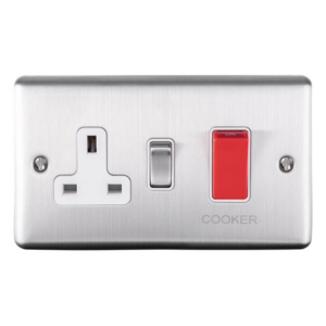 Eurolite Brushed Chrome Cooker Control Unit White Insert