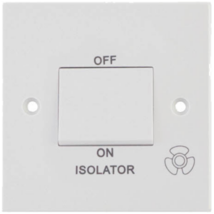 Selectric White 1 Gang TP Fan Isolator Switch