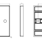 White 1 Gang 1 Module Front Plate