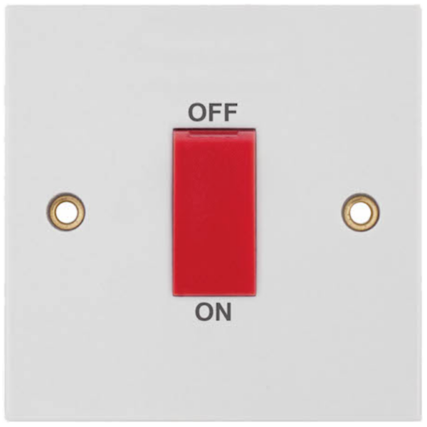 Selectric White 1 Gang 45A DP Switch
