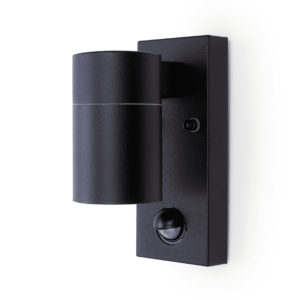Coral Black PIR Down Wall Light