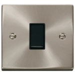 Click Deco Satin Chrome 1 Gang 10A Intermediate Switch