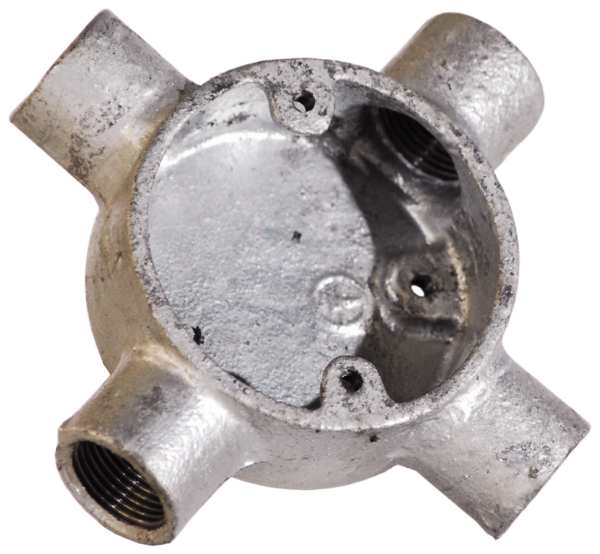 20mm Galvanised Cross Box
