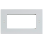 White 2 Gang 4 Module Front Plate