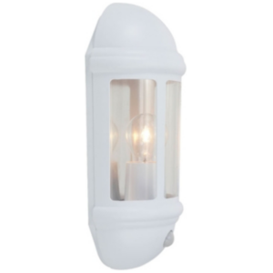 Latina White IP65 Photocell Half Lantern