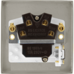 Click Deco Satin Chrome Switched Fused Spur Flex Outlet