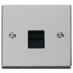 Click Deco Polished Chrome 1 Gang BT Slave Socket