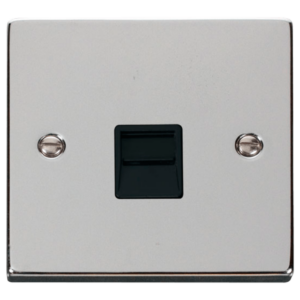 Click Deco Polished Chrome 1 Gang BT Slave Socket