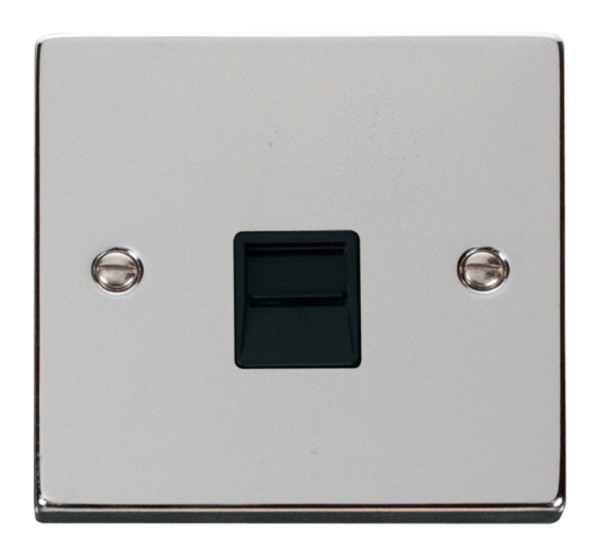Click Deco Polished Chrome 1 Gang BT Slave Socket
