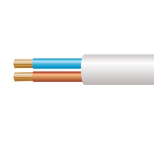 100M 0.75mm 2 Core PVC Flex 2182Y White